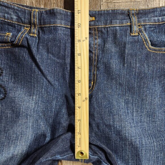 Talbots Petites Stretch Cropped Blue Jean Size 14 - Picture 8 of 10